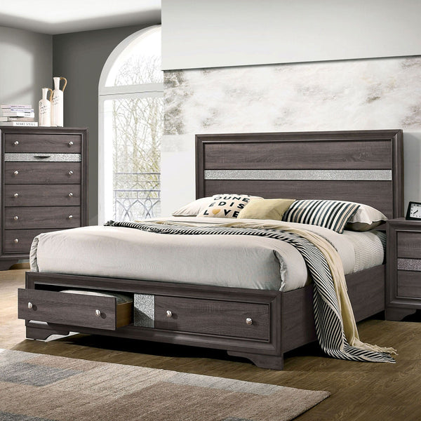 Furniture Of America Chrissy Gray Contemporary Bed Model CM7552GY - MONAVILLA