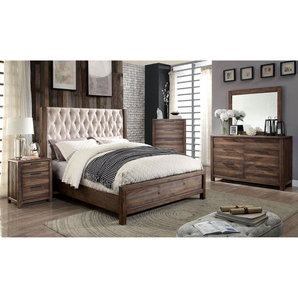 Furniture Of America Hutchinson Rustic Natural Tone/Beige Rustic Bed Model CM7577 - MONAVILLA