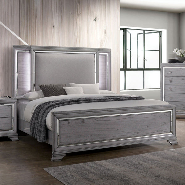 Furniture Of America Alanis Light Gray Contemporary Queen Bed Model CM7579Q-BED - MONAVILLA