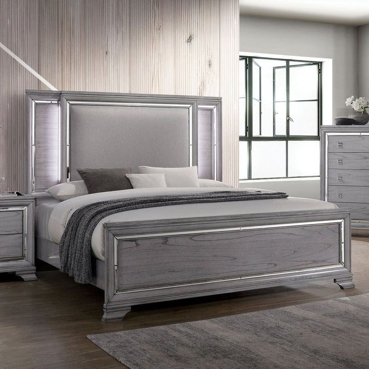 Furniture Of America Alanis Light Gray Contemporary Bed Model CM7579 - MONAVILLA