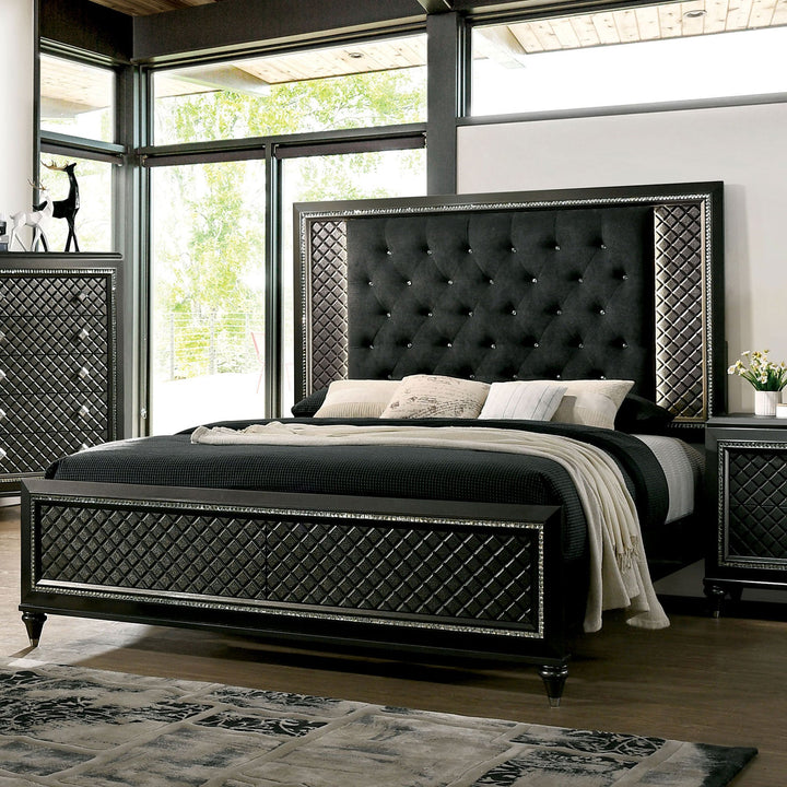 Furniture Of America Demetria Metallic Gray Contemporary Queen Bed Model CM7584Q-BED - MONAVILLA