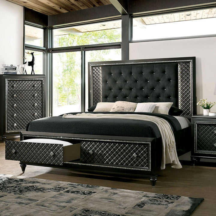 Furniture Of America Demetria Metallic Gray Contemporary Bed Model CM7584DR - MONAVILLA