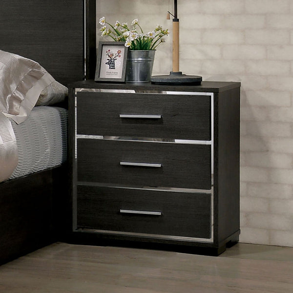 Furniture Of America Camryn Warm Gray Contemporary Night Stand Model CM7589N - MONAVILLA