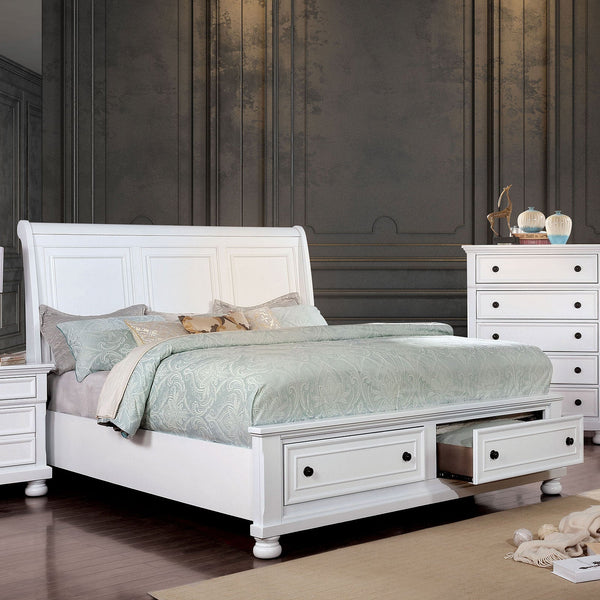 Furniture Of America Castor White Transitional Bed Model CM7590WH - MONAVILLA