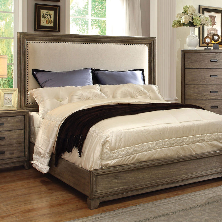 Furniture Of America Antler Natural Ash/Ivory Transitional Queen Bed Model CM7615Q-BED - MONAVILLA