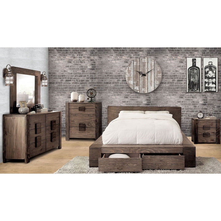 Furniture Of America Janeiro Rustic Natural Tone Rustic Queen Bed Model CM7629Q-BED - MONAVILLA