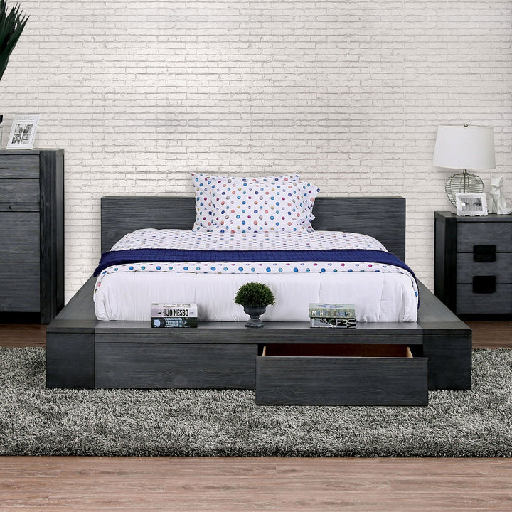 Furniture Of America Janeiro Gray Rustic Queen Bed Model CM7629GY-Q-BED - MONAVILLA