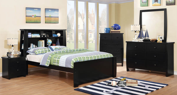 Furniture Of America Marlee Black Transitional 4-Piece Full Bedroom Set Model CM7651BK-F-4PC - MONAVILLA