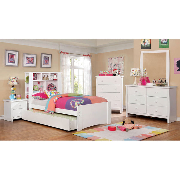 Furniture Of America Marlee White Transitional 4-Piece Twin Bedroom Set Model CM7651WH-T-4PC - MONAVILLA