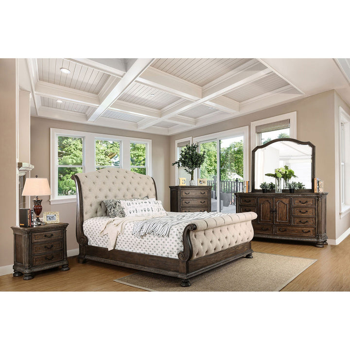 Furniture Of America Lysandra Rustic Natural Tone/Beige Transitional Bed Model CM7663 - MONAVILLA