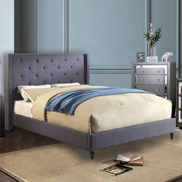 Furniture Of America Anabelle Blue Transitional Bed Model CM7677BL - MONAVILLA