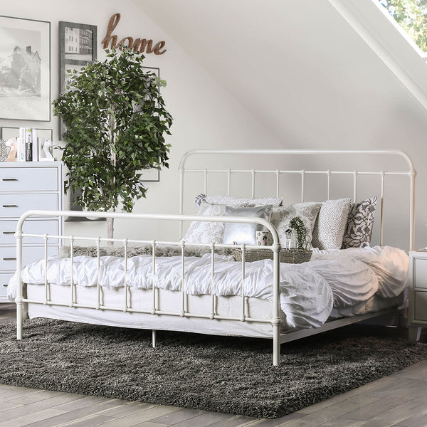 Furniture Of America Iria Vintage White Transitional Twin Bed Model CM7701WH-T - MONAVILLA