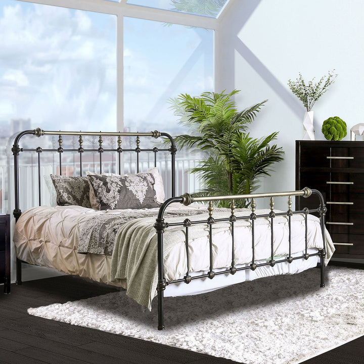 Furniture Of America Riana Antique Black Transitional Metal Twin Bed Model CM7733T - MONAVILLA