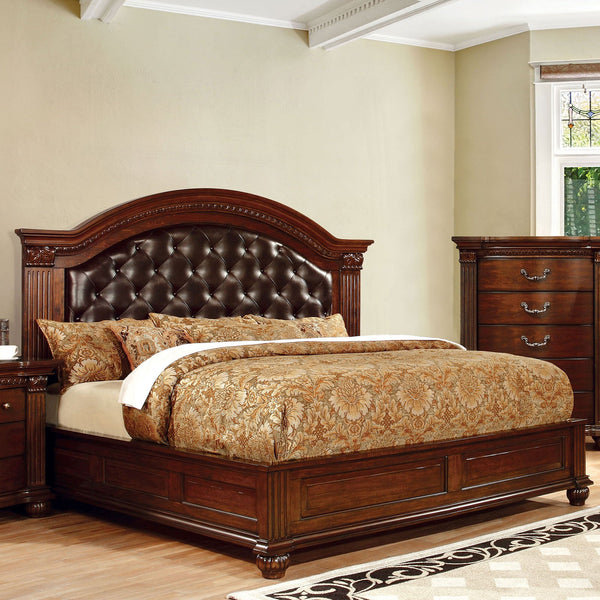 Furniture Of America Grandom Cherry Traditional Queen Bed Model CM7736Q-BED - MONAVILLA