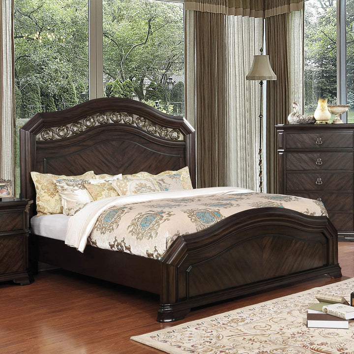 Furniture Of America Calliope Espresso Traditional Queen Bed Model CM7751Q-BED - MONAVILLA