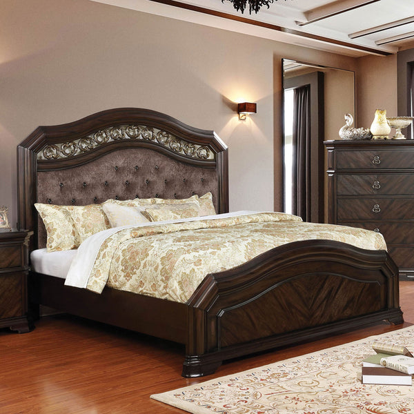 Furniture Of America Calliope Espresso Traditional Queen Bed Model CM7752Q-BED - MONAVILLA