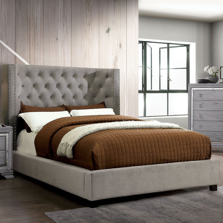 Furniture Of America Cayla Gray Transitional Queen Bed Model CM7779GY-Q-BED-VN - MONAVILLA