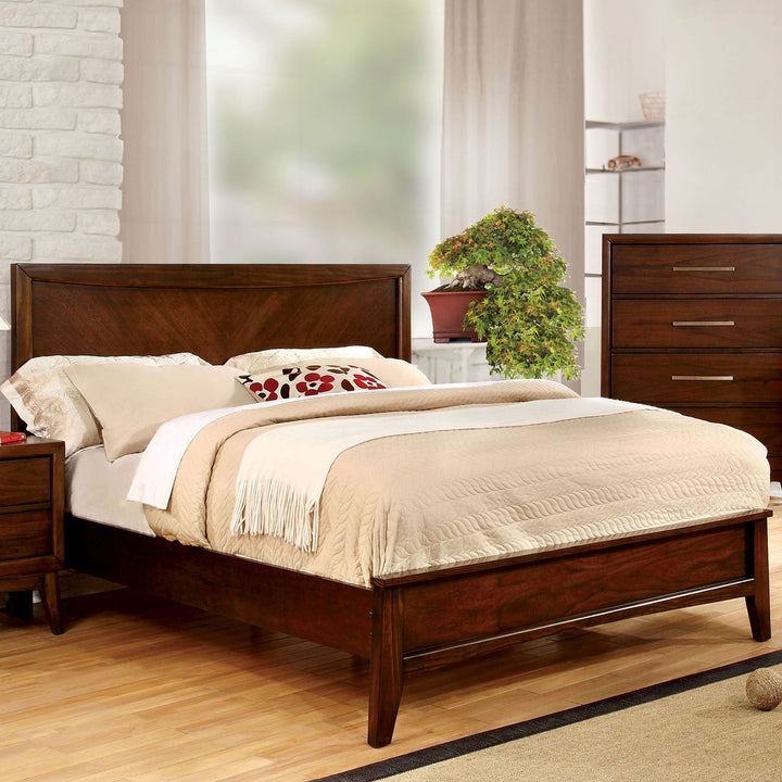 Furniture Of America Snyder Brown Cherry Mid-Century Modern Queen Bed Model CM7792Q-BED - MONAVILLA