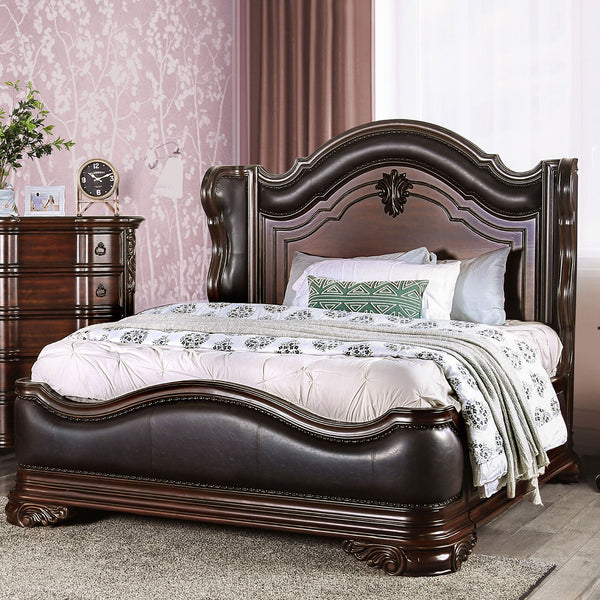 Furniture Of America Arcturus Brown Cherry Traditional Queen Bed Model CM7859Q-BED - MONAVILLA