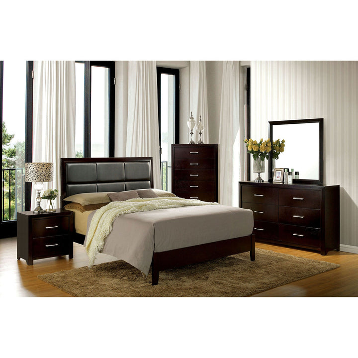 Furniture Of America Janine Espresso Contemporary Queen Bed Model CM7868Q-BED - MONAVILLA