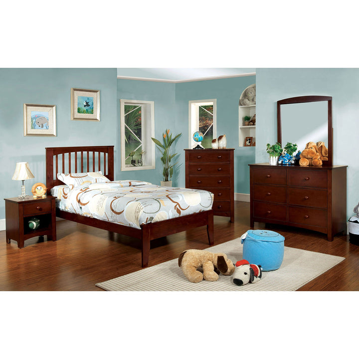 Furniture Of America Pine Brook Cherry Transitional 4-Piece Full Bedroom Set Model CM7908CH-F-7905-4PC - MONAVILLA