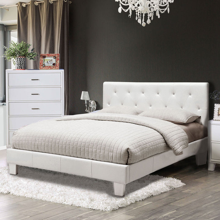 Furniture Of America Velen White Contemporary Queen Bed Model CM7949WH-Q-BED-VN - MONAVILLA