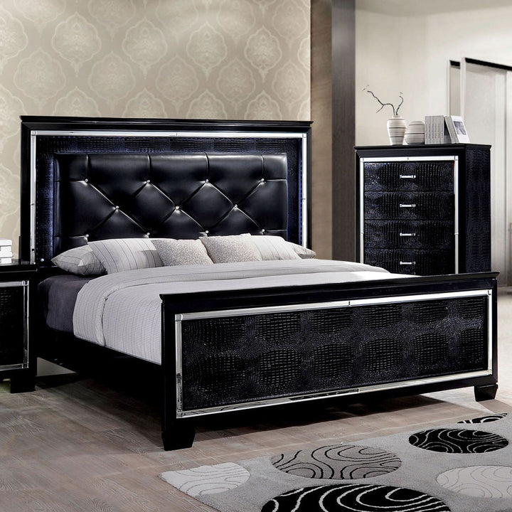 Furniture Of America Bellanova Black Contemporary Queen Bed Model CM7979BK-Q-BED - MONAVILLA