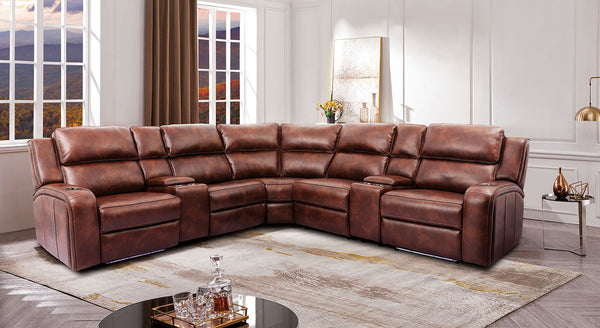 Furniture Of America Callie Brown Transitional Power Sectional Model CM9901-SECT - MONAVILLA