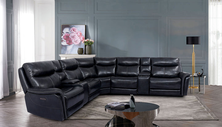 Furniture Of America Braylee Dark Navy Transitional Power Sectional Model CM9904-SECT - MONAVILLA