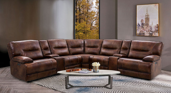 Furniture Of America Louella Brown Transitional Power Sectional Model CM9905-SECT - MONAVILLA