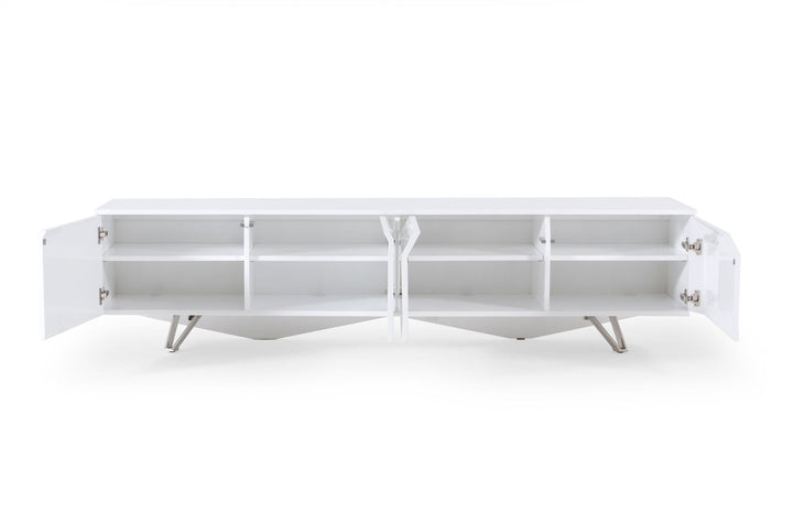 Modrest Columbia Modern White TV Stand - MONAVILLA