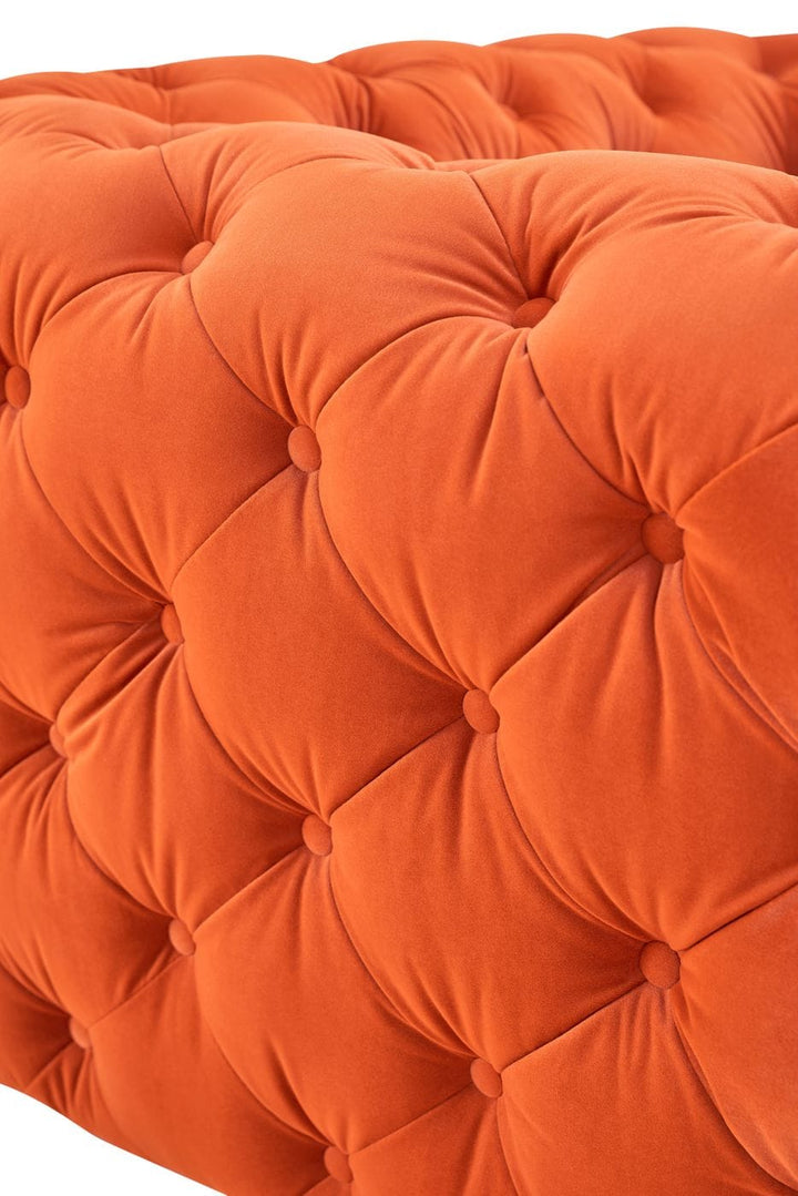 Divani Casa Delilah Modern Orange Fabric Chair - MONAVILLA