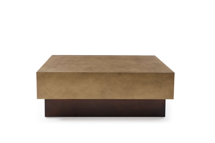 Modrest Derek Modern Metal & Antique Copper Coffee Table - MONAVILLA