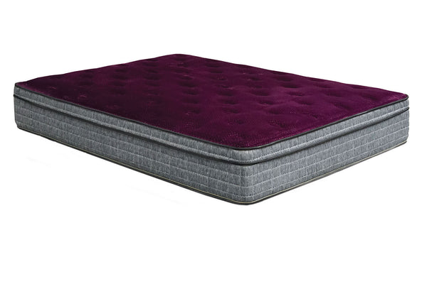 Furniture Of America Minnetonka Purple Euro Pillow Top 13" Euro Pillow Top Mattress, Queen Model DM317Q-M - MONAVILLA