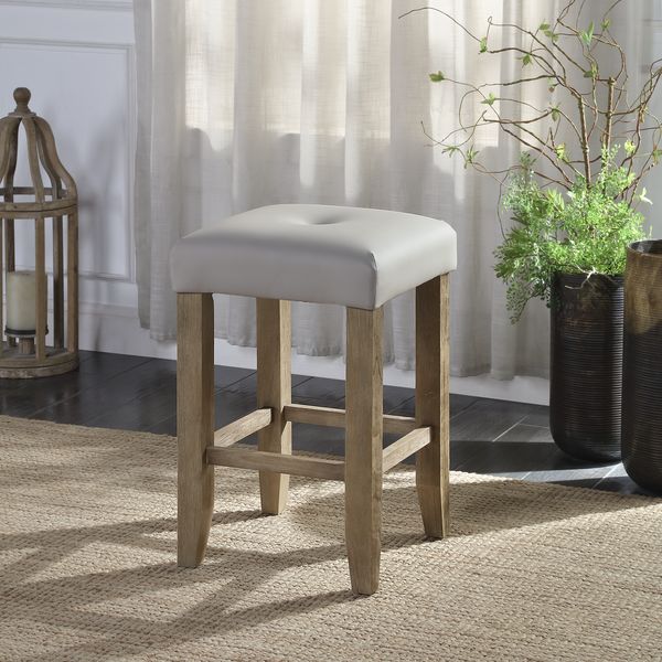 ACME Charnell Gary PU & Oak Finish Counter Height Chair Model DN00552 - MONAVILLA