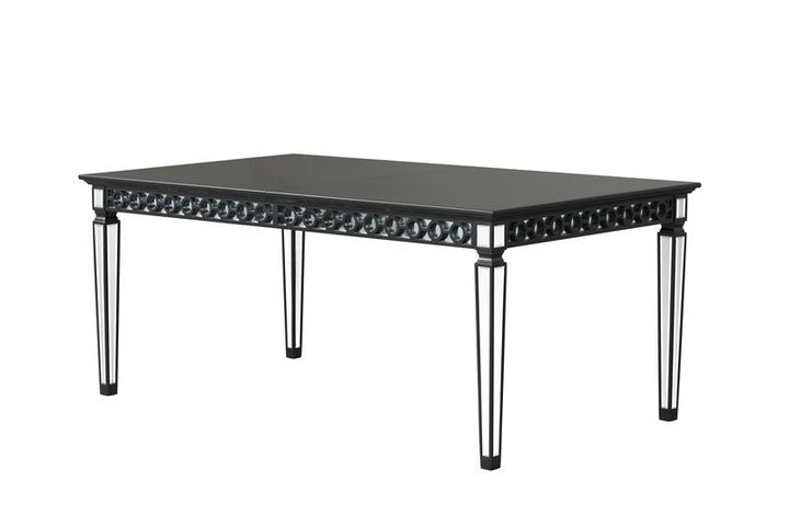 ACME Varian II BLACK & Sliver FINISH Dining Table Model DN00590 - MONAVILLA