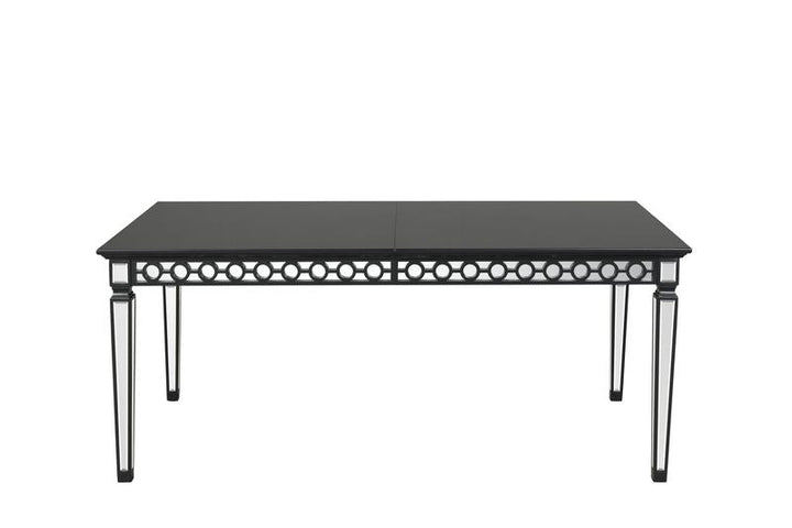 ACME Varian II BLACK & Sliver FINISH Dining Table Model DN00590 - MONAVILLA