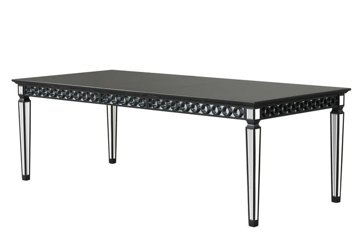 ACME Varian II BLACK & Sliver FINISH Dining Table Model DN00590 - MONAVILLA