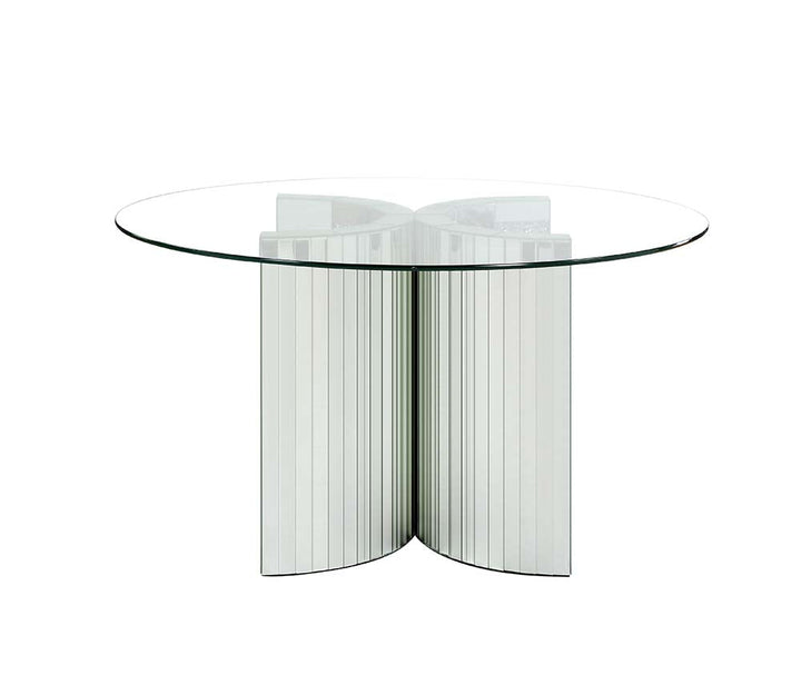 ACME Noralie Mirrored & Faux Diamonds Dining Table Model DN00718 - MONAVILLA