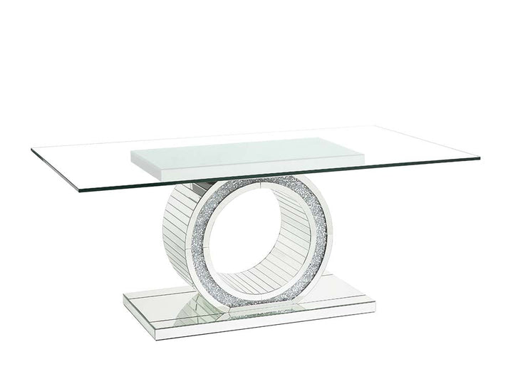 ACME Noralie Mirrored & Faux Diamonds Dining Table Model DN00720 - MONAVILLA