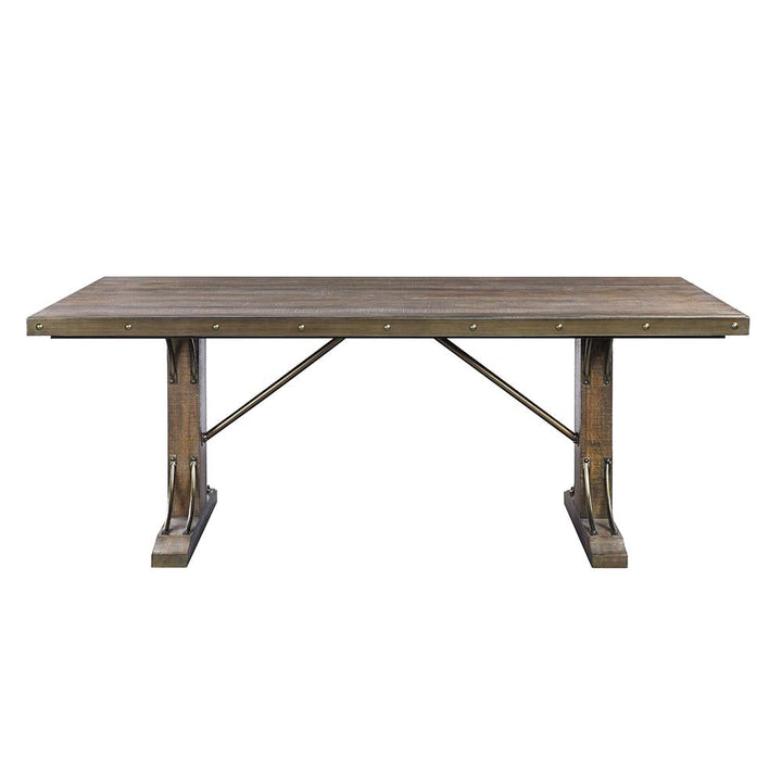 ACME Raphaela Weathered Cherry Finish Dining Table Model DN00980 - MONAVILLA