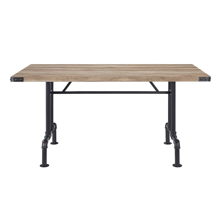 ACME Edina Oak & Sandy Black Finish Dining Table Model DN01057 - MONAVILLA