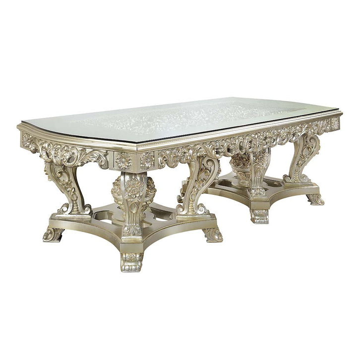 ACME Sorina Antique Gold Finish Dining Table Model DN01208 - MONAVILLA