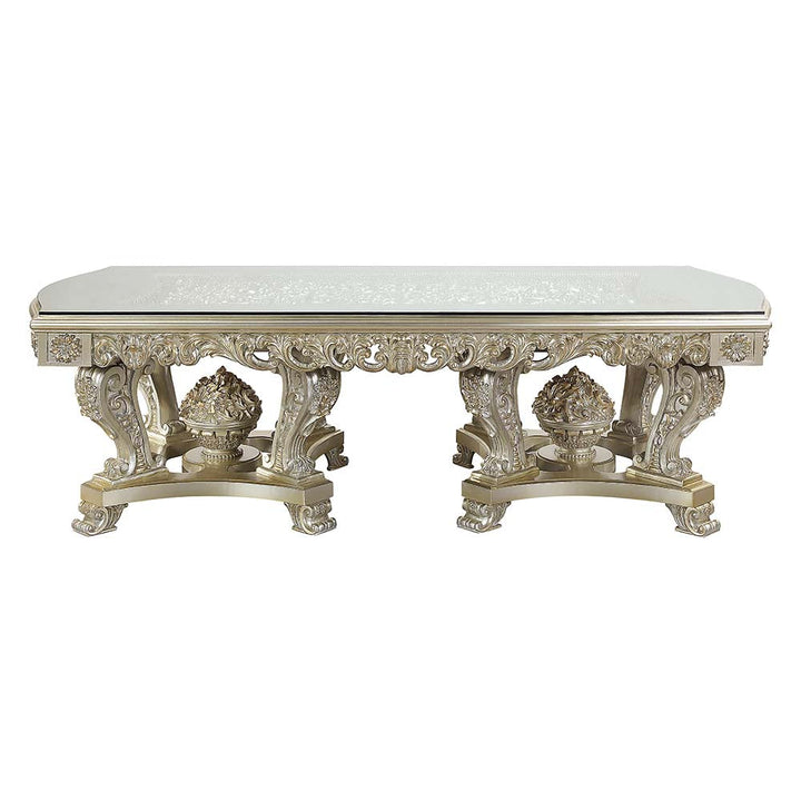 ACME Sorina Antique Gold Finish Dining Table Model DN01208 - MONAVILLA