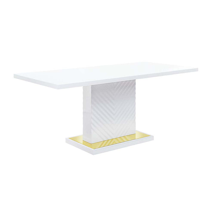 ACME Gaines White High Gloss Finish Dining Table Model DN01258 - MONAVILLA