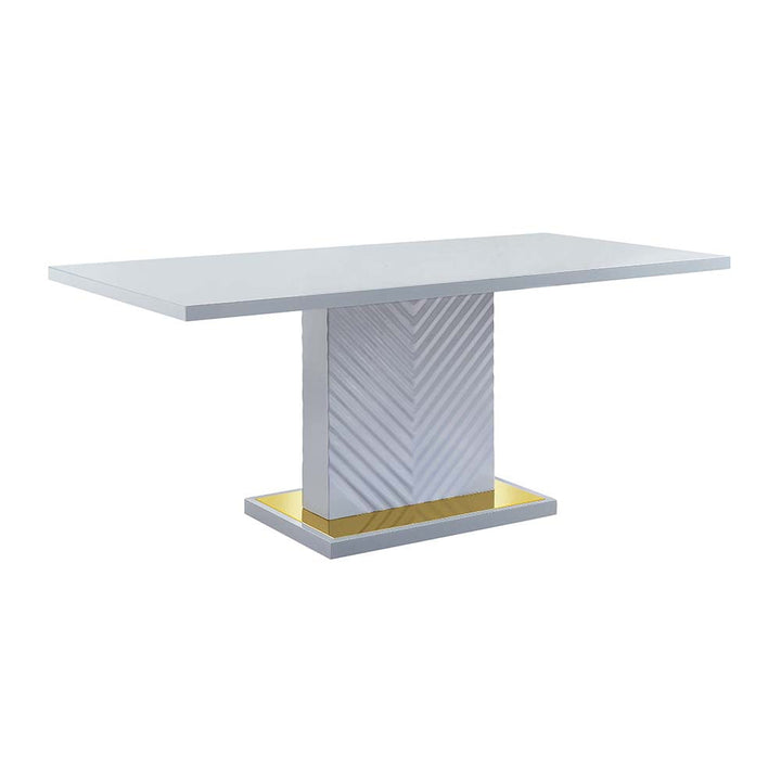 ACME Gaines Gray High Gloss Finish Dining Table Model DN01261 - MONAVILLA