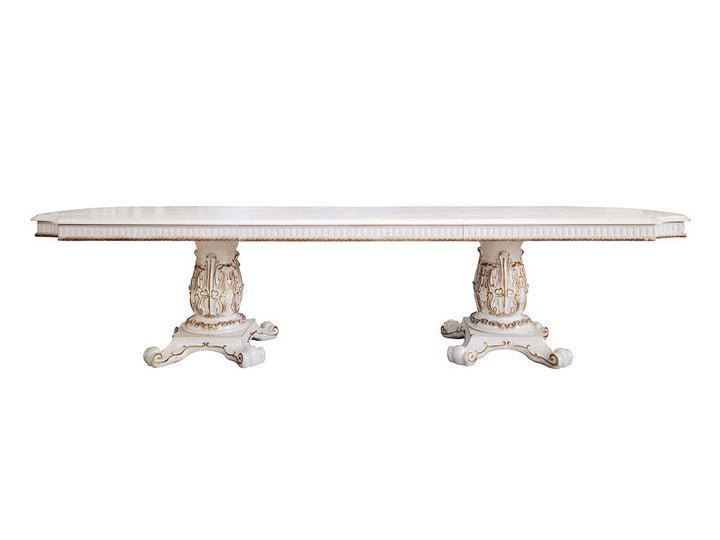 ACME Vendome Antique Pearl Finish Dining Table Model DN01346 - MONAVILLA