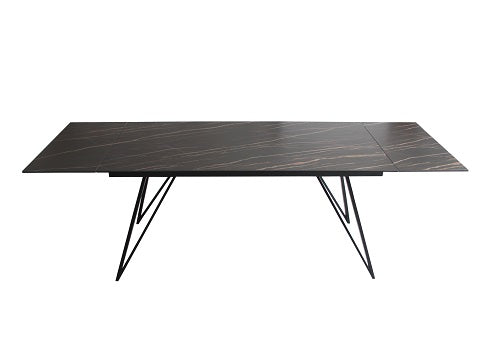 Modrest Bobby Modern Black Ceramic Extendable Dining Table - MONAVILLA