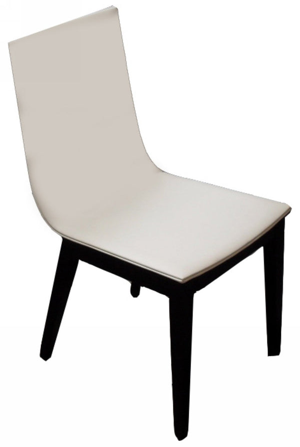 Extreme Modern White Leatherette Dining Chair - MONAVILLA