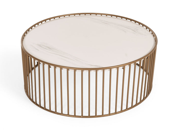 Modrest Eleanor Modern Round Marble Coffee Table - MONAVILLA